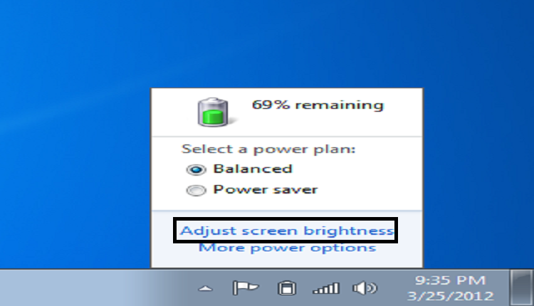 تنظیم نور صفحه لپ تاپ