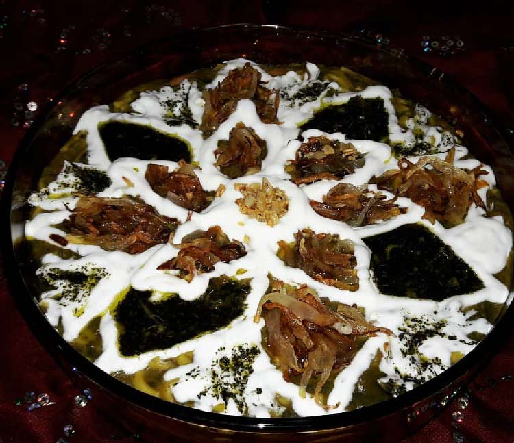 تزیین آش رشته