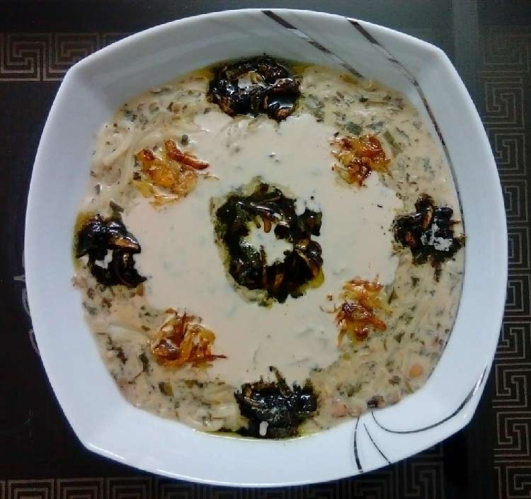 تزیین آش کشک