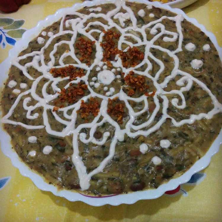 تزیین آش رشته
