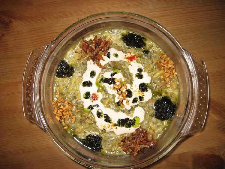تزیین آش رشته