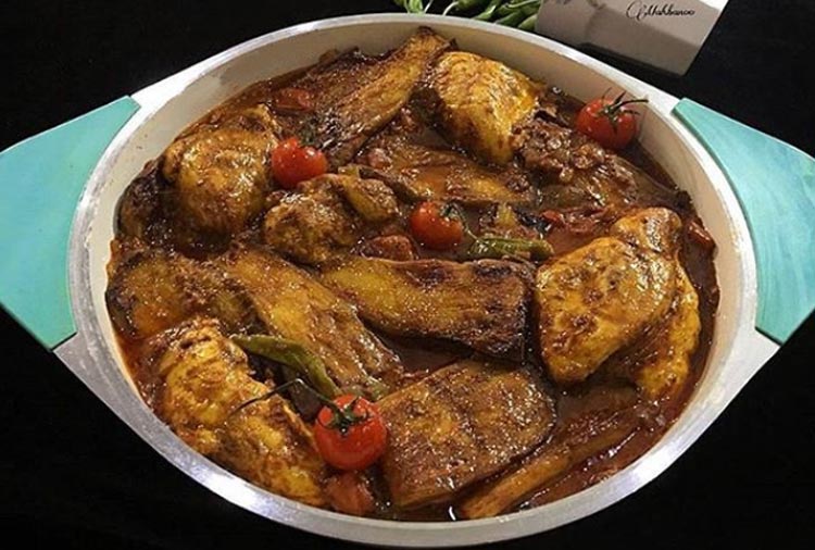 خورشت مرغ و بادمجان