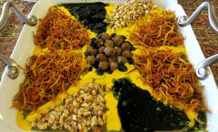 تزیین آش رشته