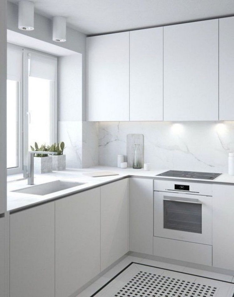 مدل کابینت مینیمال آشپزخانه کوچک