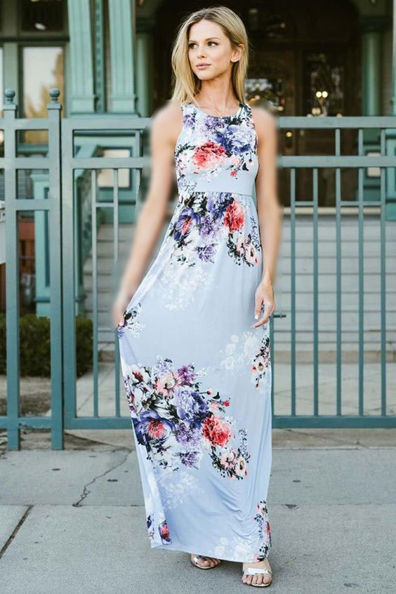 مدل لباس مجلسی گلدار ریون بلند