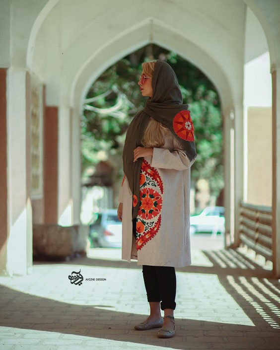 مدل مانتو مجلسی کوتاه سنتی