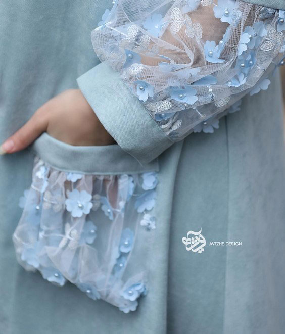 مانتو مجلسی دخترانه گلدار