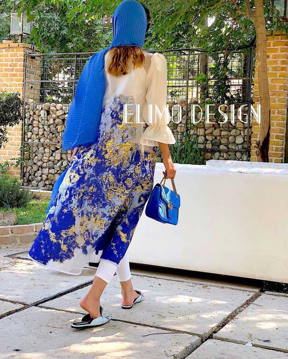 مانتو مجلسی دخترانه حریر بلند
