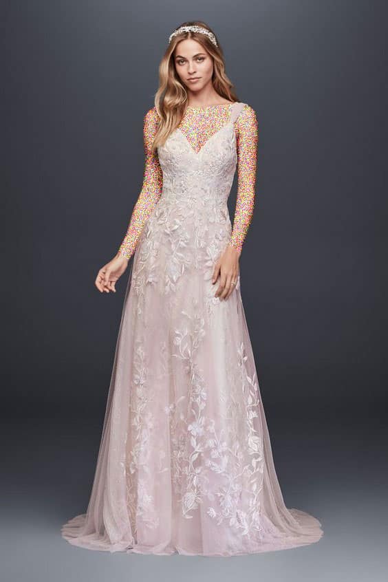 مدل لباس عروس شامپاینی شیک