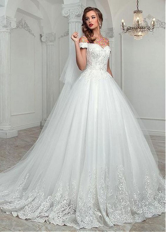 لباس عروس پرنسسی سفید