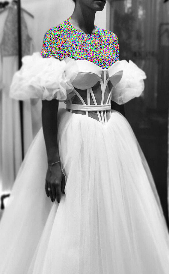 لباس عروس آستین پفی عروسکی