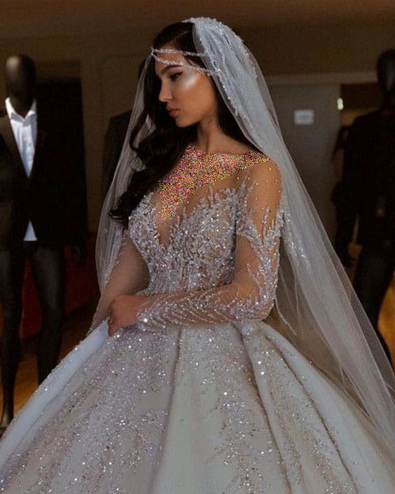 مدل لباس عروس لمه و شاین پرنسسی