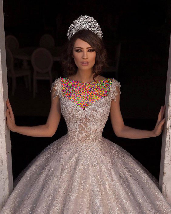لباس عروس پرنسسی پفی شاین