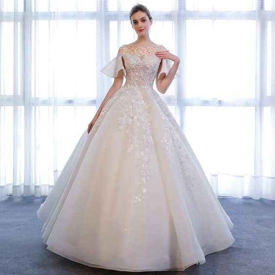 مدل لباس عروس پرنسسی پفی 