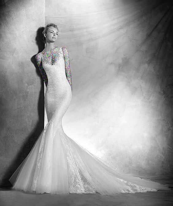 لباس عروس مدل ماهی لمه و شاین