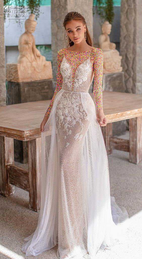 مدل لباس عروس ماکسی شاین شامپاینی