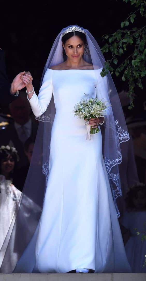 مدل لباس عروس پوشیده مگان مارکل