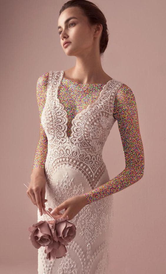 مدل لباس عروس ماکسی گیپور