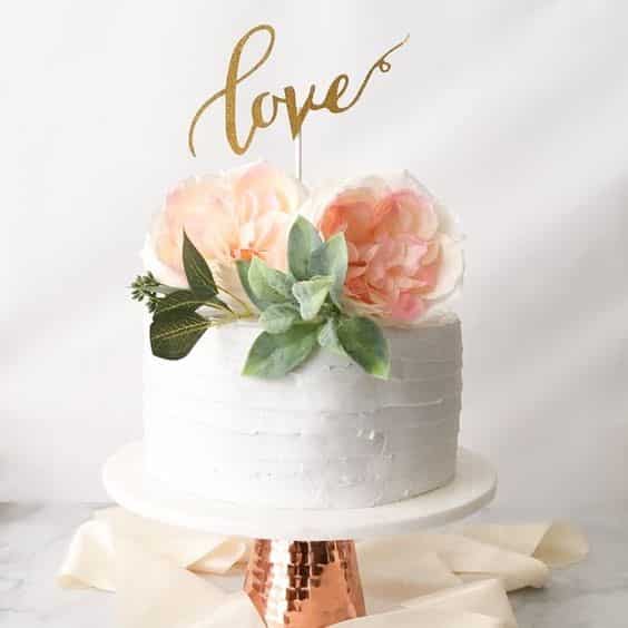 مدل کیک عروسی یک طبقه خامه ای