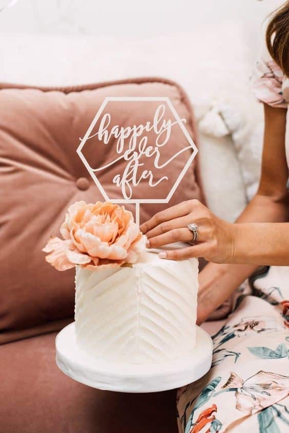 مدل کیک عروسی یک طبقه خامه ای