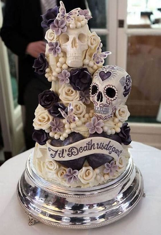 عجیب ترین کیک های عروسی با تم اسکلت