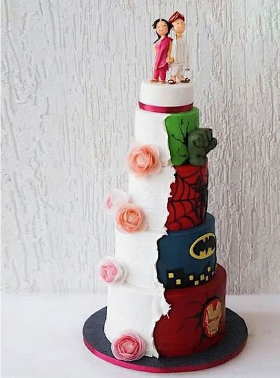 عجیب ترین کیک های عروسی با تم شخصیت های کارتونی