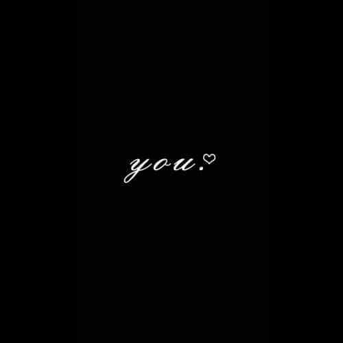 عکس نوشته مشکی برای پروفایل با تصویر you