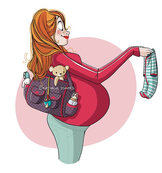 عکس کارتونی حاملگی و بارداری زیبا