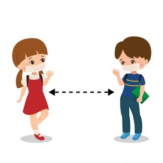 نقاشی ویروس کرونا و فاصله اجتماعی