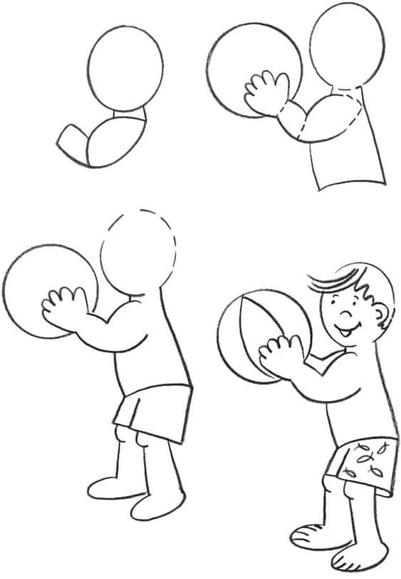 نقاشی ساده برای پسربچه