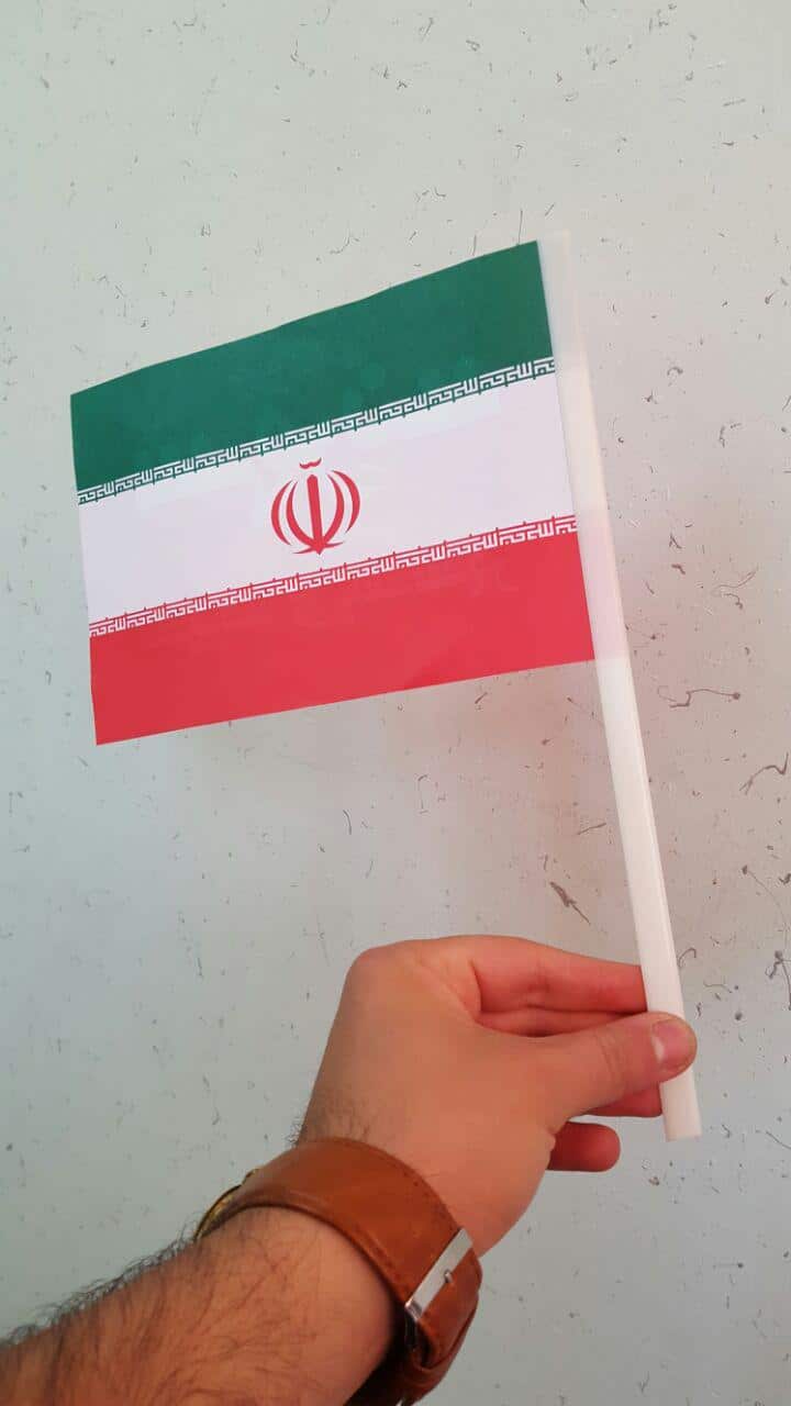 کاردستی پرچم ایران با نی
