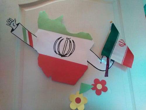 کاردستی بامزه پرچم ایران