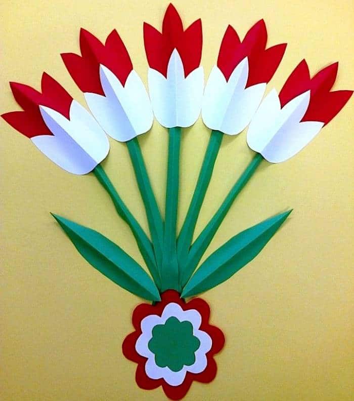 کاردستی پرچم ایران با کاغذ رنگی زیبا