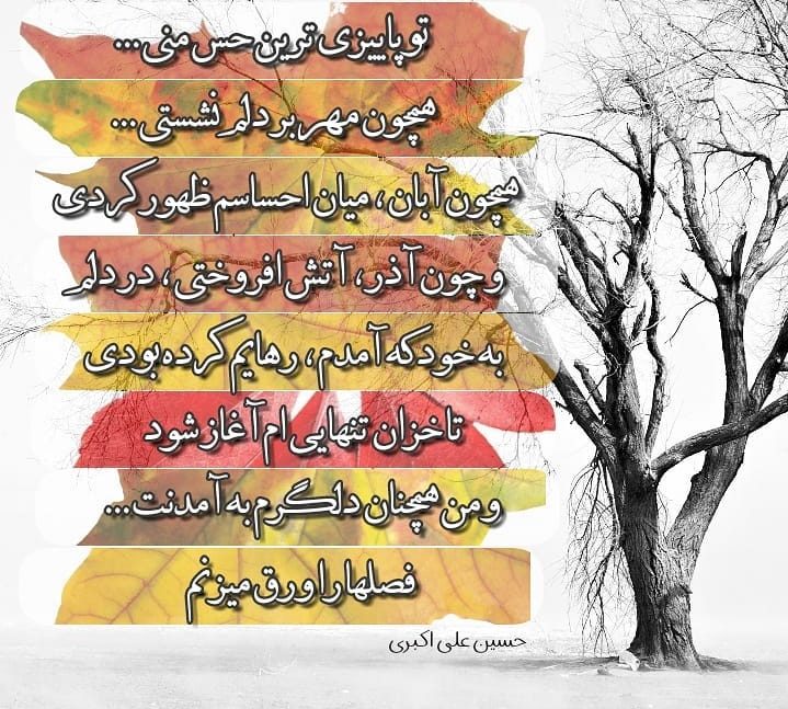 عکس نوشته پاییزی گرافیکی