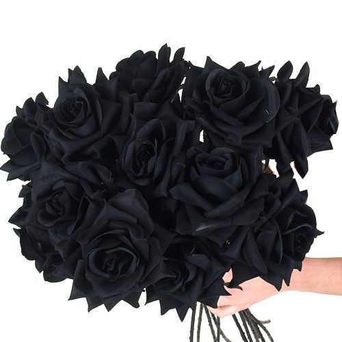 عکس دسته گل رز مشکی