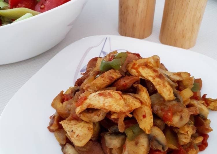 غذای ساده دونفره با مرغ
