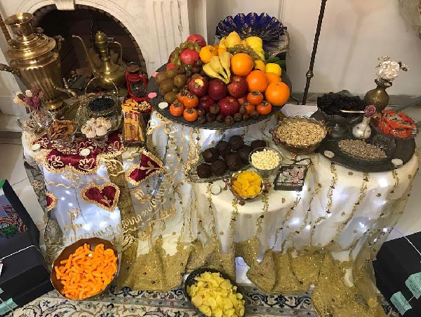 میز شب یلدای عروس