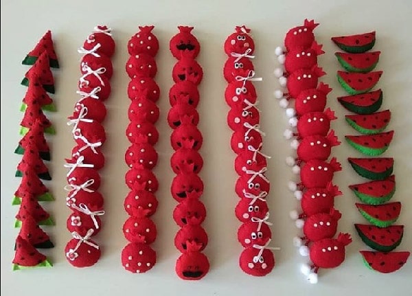 نمد انار و هندوانه