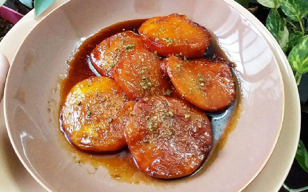 دسر کدو حلوایی با شیره انگور