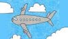 نقاشی هواپیما ساده کودکانه مسافربری و جنگی