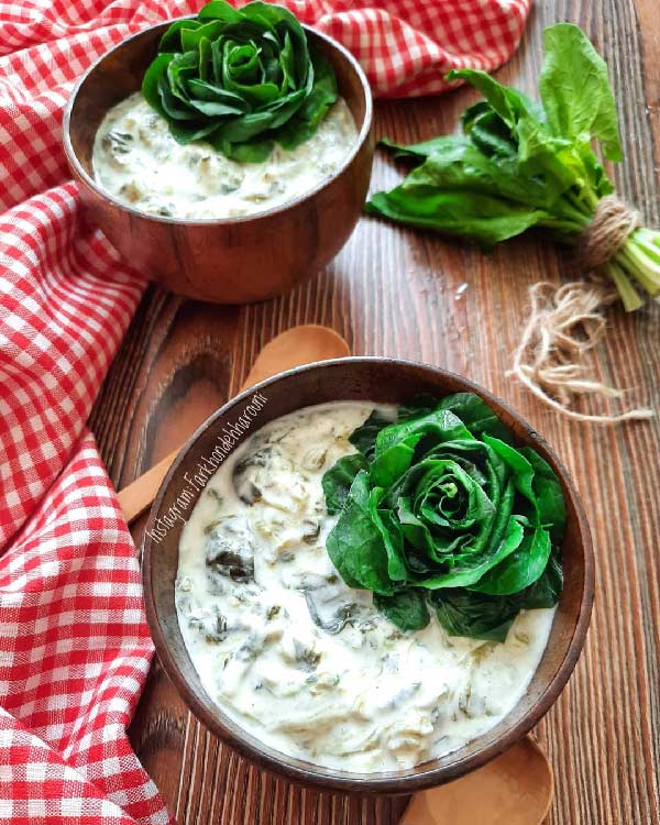 طرز تهیه ی بورانی اسفناج با ماست