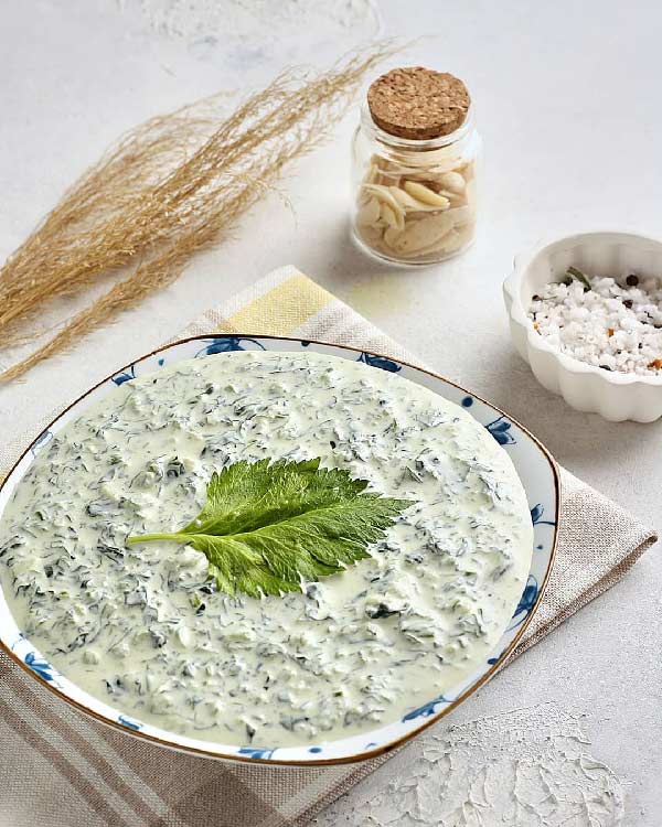 تزیین بورانی اسفناج آسان