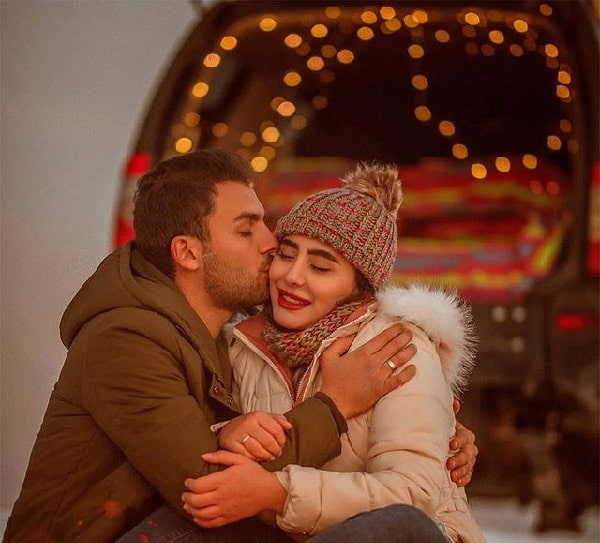 عکس عاشقانه زن و شوهری بدون متن