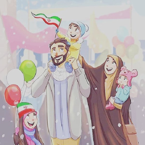 عکس 22 بهمن کودکانه