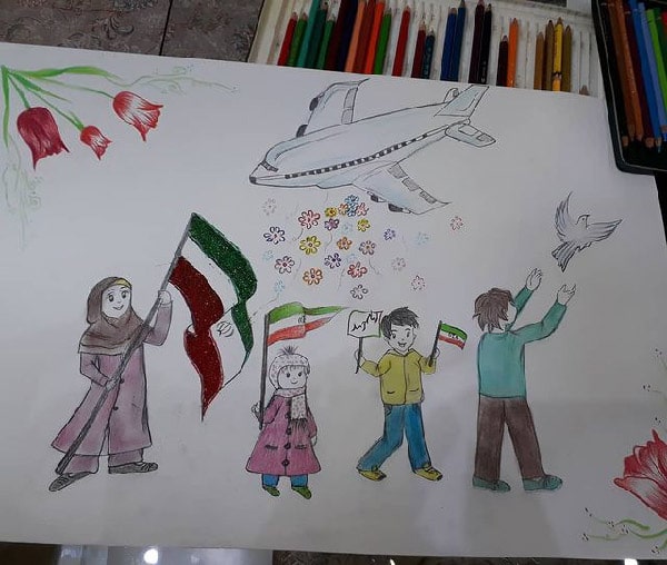 نقاشی دهه فجر برای مسابقه