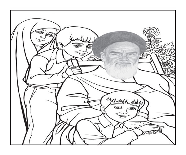 نقاشی دهه ی فجر برای رنگ کردن کودکان