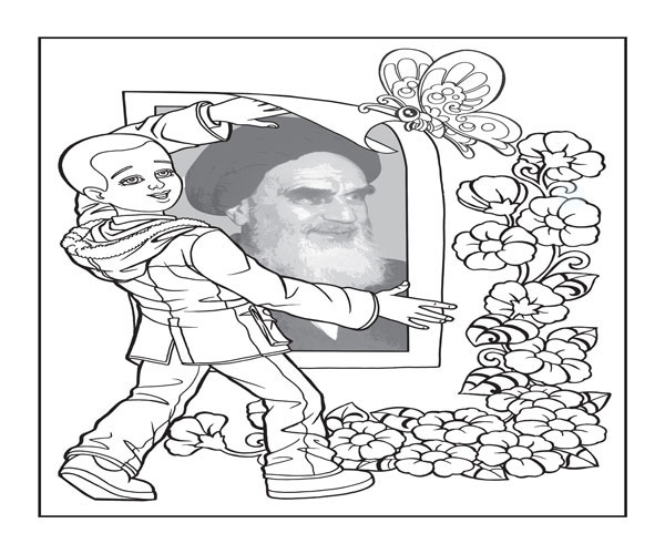 نقاشی درباره دهه فجر برای رنگ آمیزی کودکان